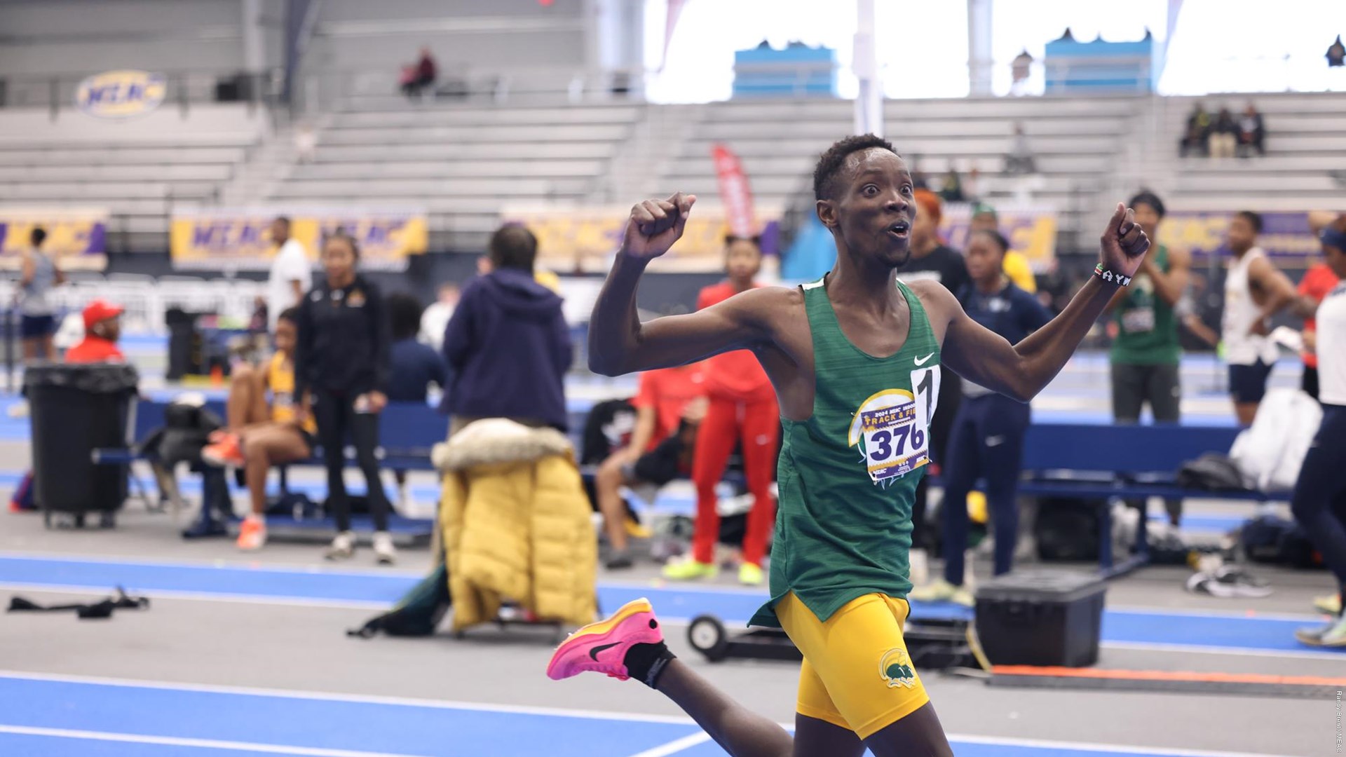 Norfolk State and Coppin State claim individual championships on day one of the 2024 MEAC Indoor Track & Field Championships