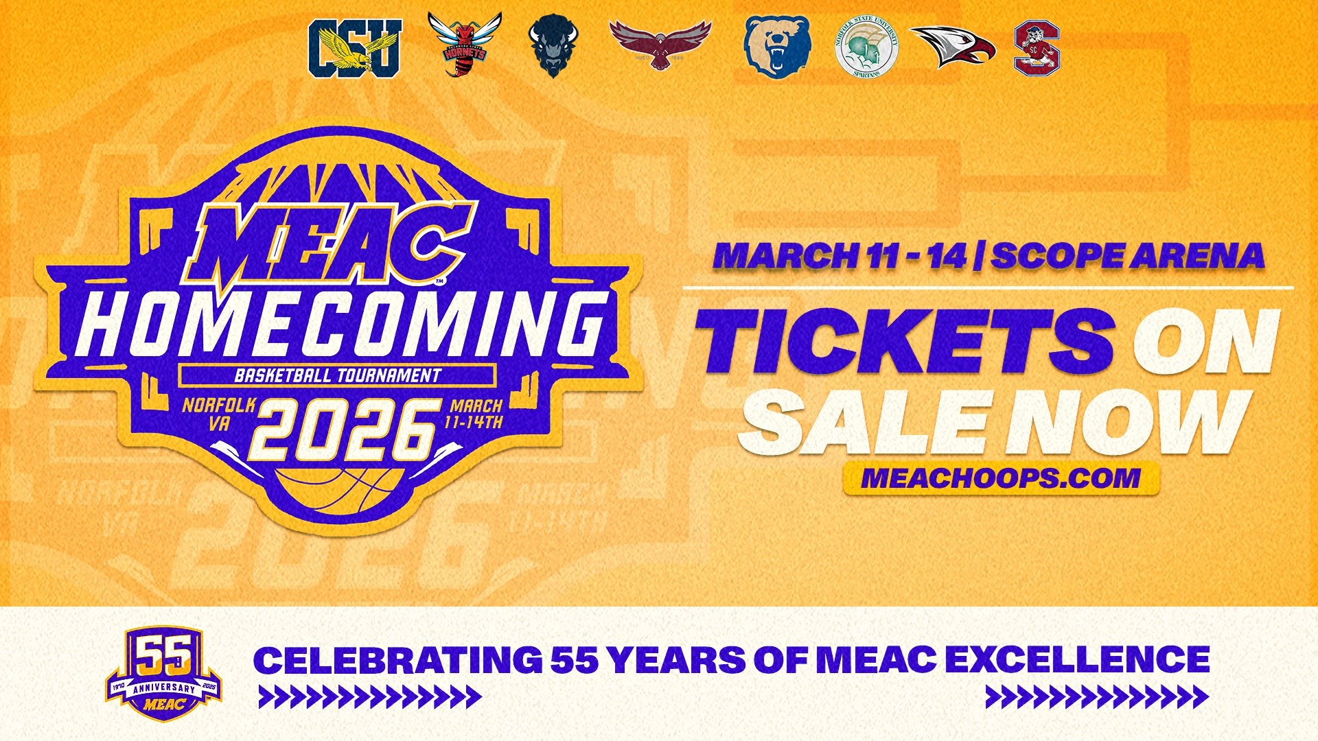 Tickets Now on Sale for 2026 MEAC Men’s & Women’s Basketball Tournament