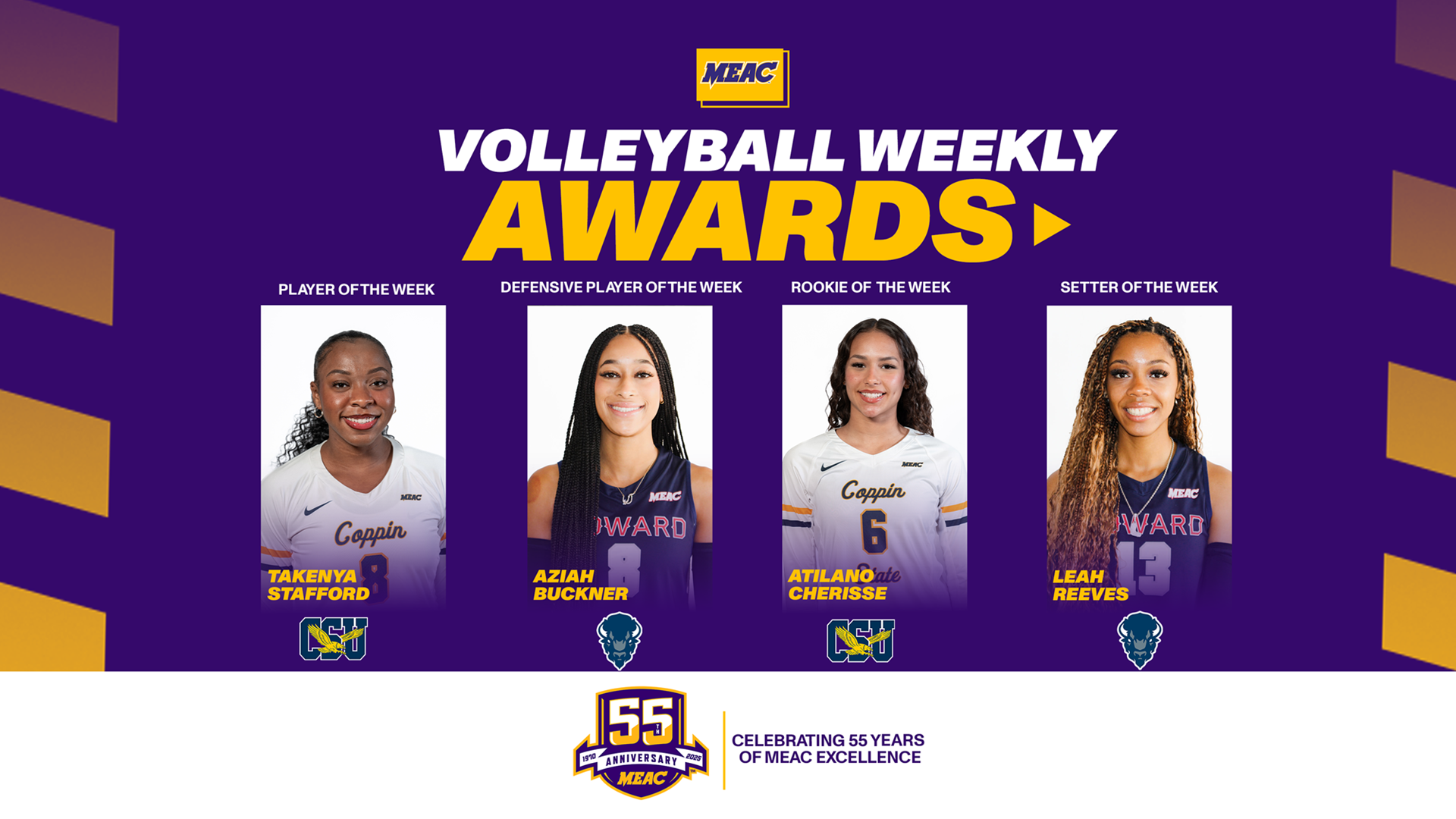 MEAC Announces Volleyball Weekly Awards
