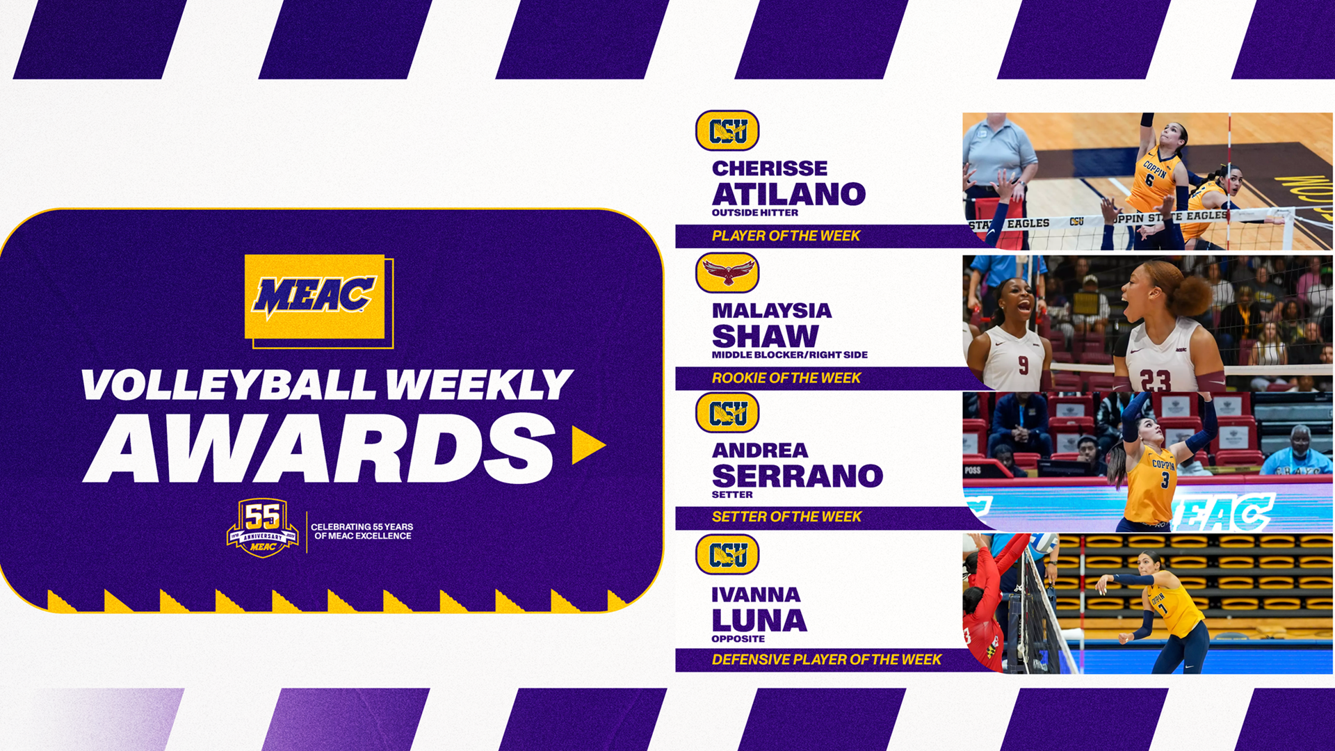 MEAC Announces Volleyball Weekly Awards