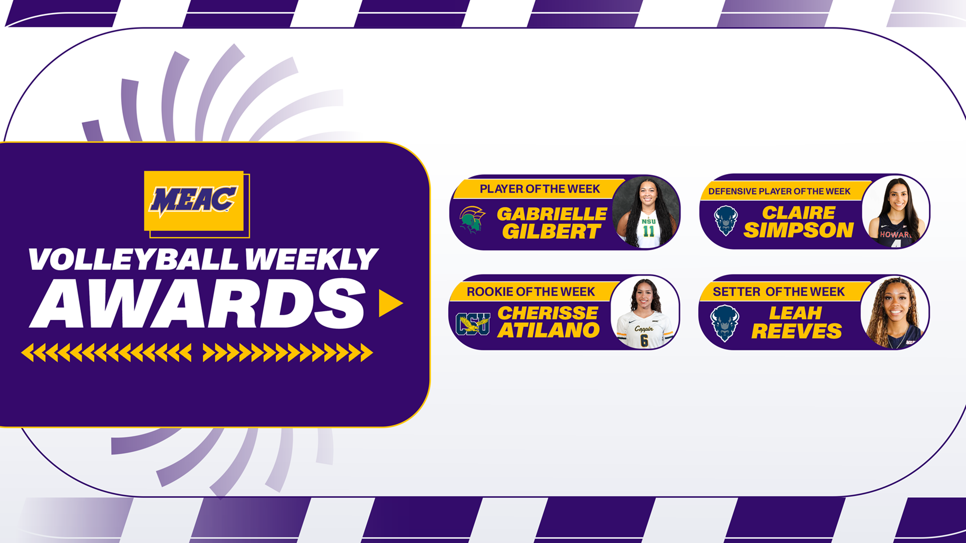 MEAC Announces Volleyball Weekly Awards