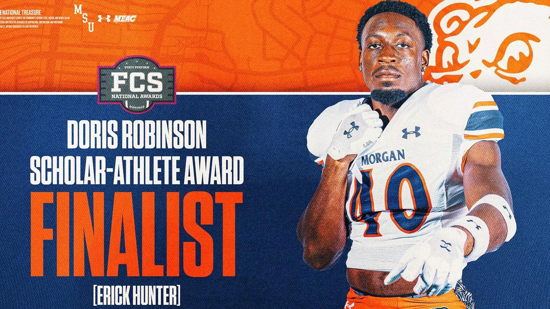 Hunter Named Finalist for 2025 Doris Robinson Scholar-Athlete Award