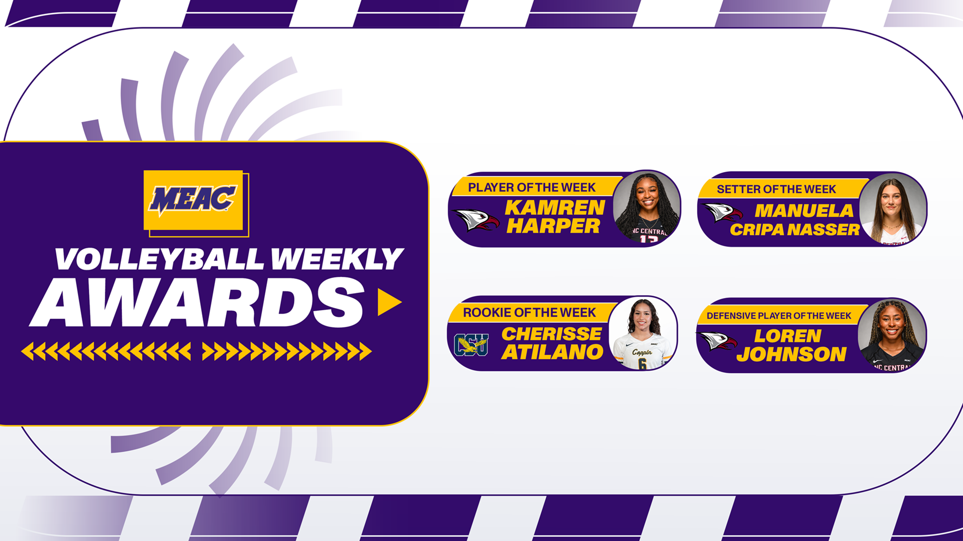 MEAC Announces Volleyball Weekly Awards