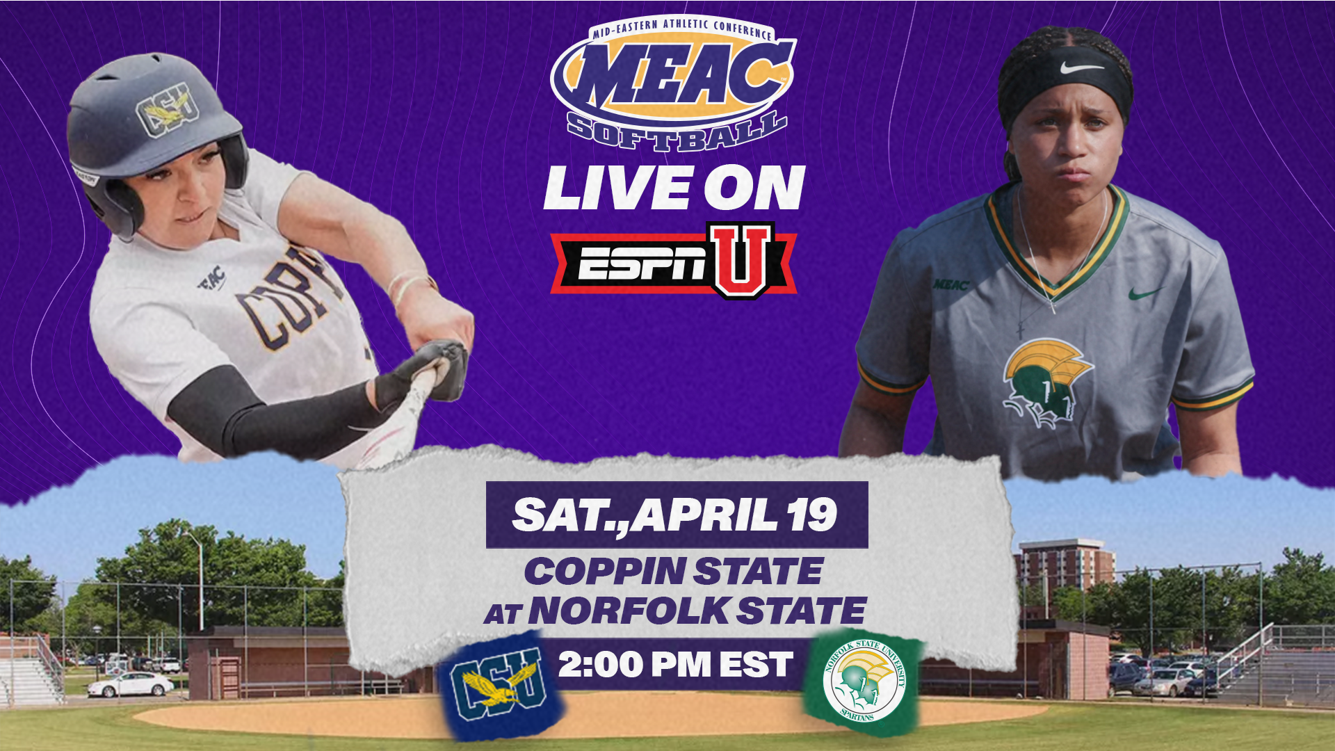 Coppin State vs. Norfolk State Softball Showdown to Air Live on ESPNU April 19