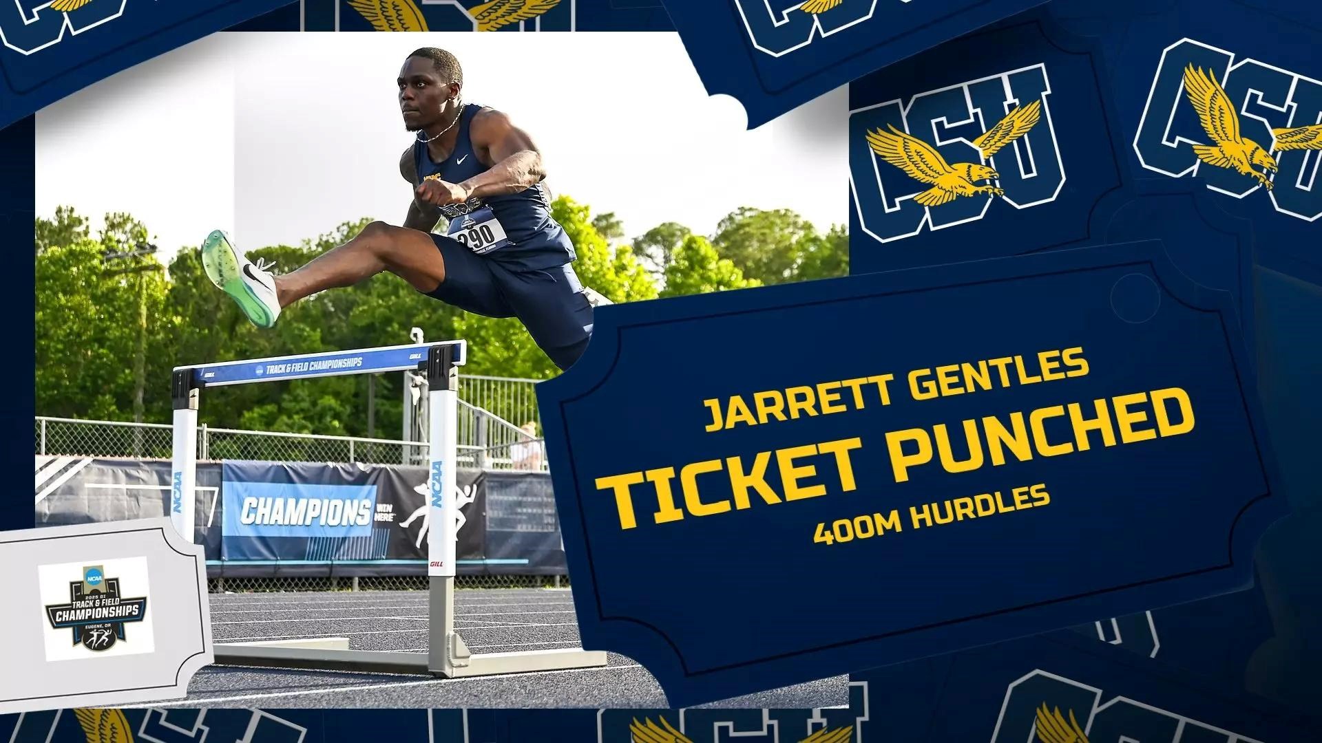Coppin State's Jarrett Gentles Qualifies for Nationals in 400m Hurdles with Record Time